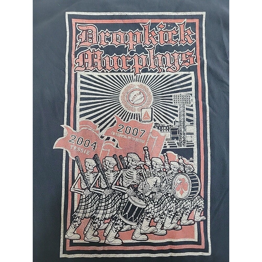 VTG Dropkick Murphys Tessie Shipping Up To Boston T-Shirt Distressed Thrashed